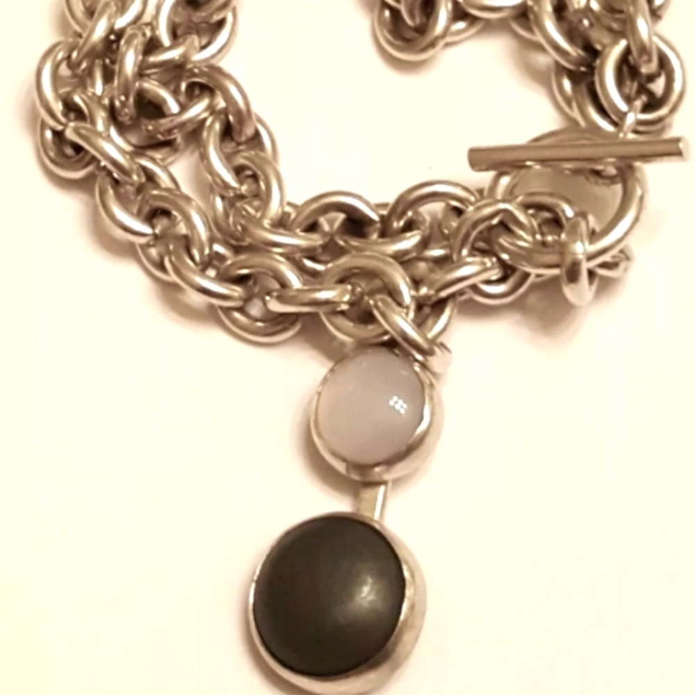 Rebecca Norman Modernist Double Link Chain Bracelet 7“